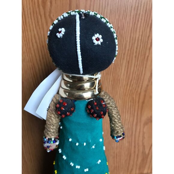 Vintage Handmade Ndebele doll Made In South Africa With Original Tag 18" - Picture 5 of 10